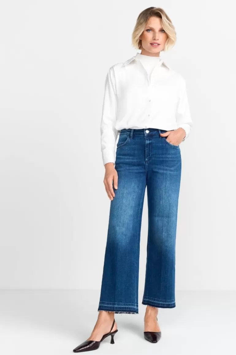 Damen Rich & Royal Wide Leg | Denim Mit Ausgefranstem Saum