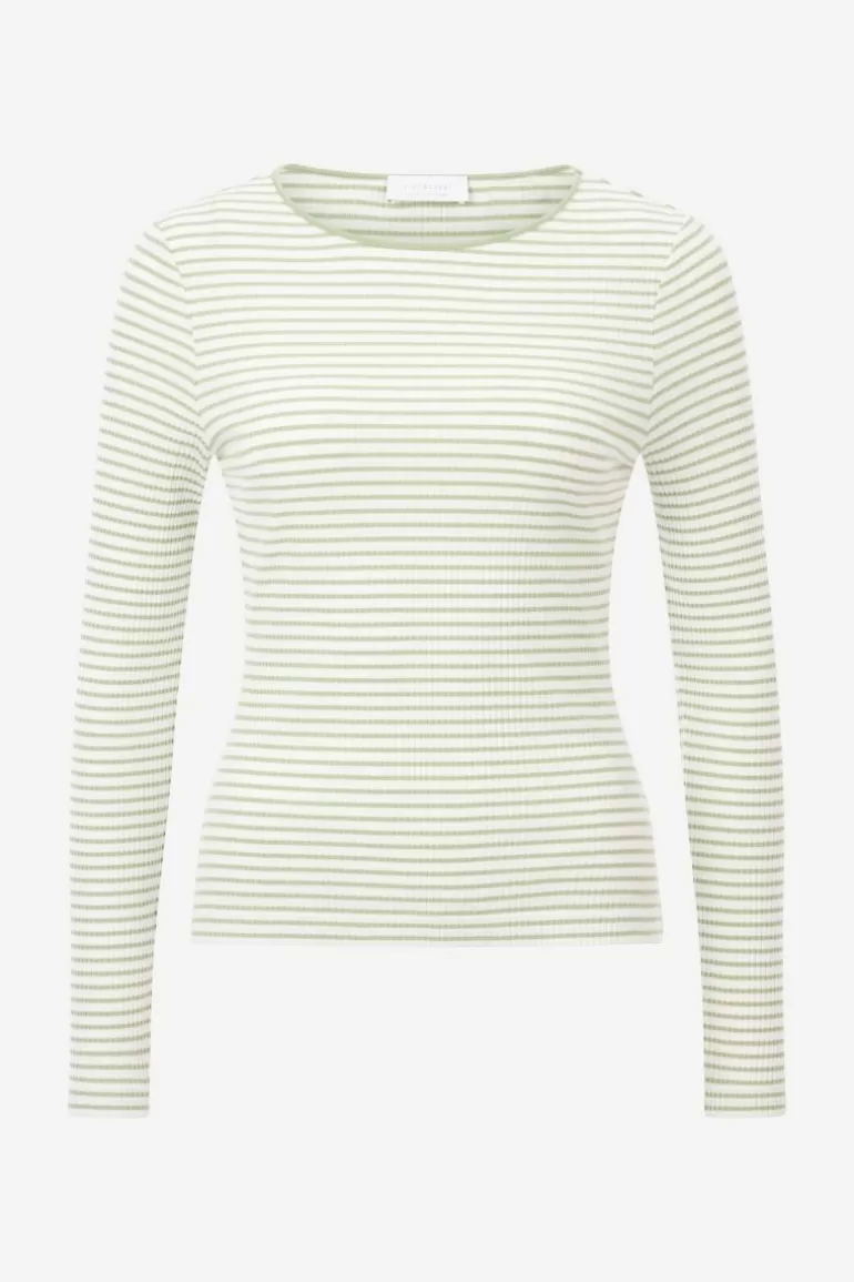 Damen Rich & Royal Longsleeves | Gestreiftes Rib-Longsleeve