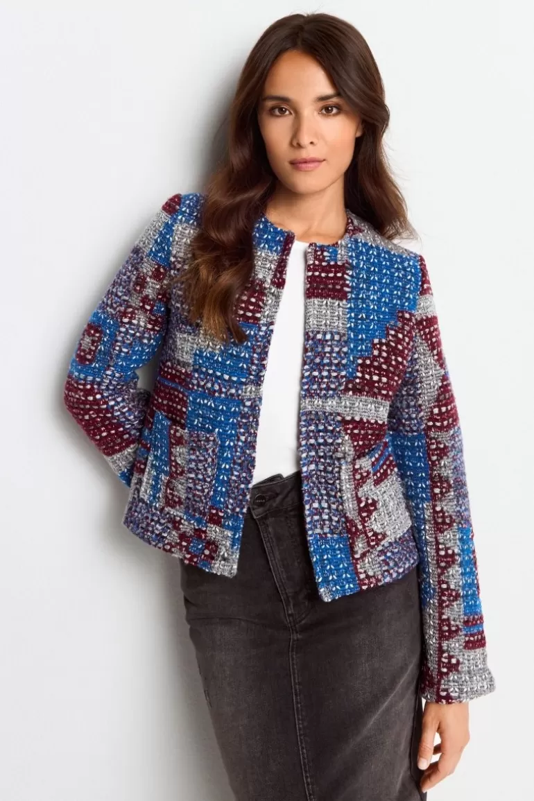 Damen Rich & Royal Übergangsjacken | Bouclé-Jacken | Mehrfarbige Bouclé-Jacke