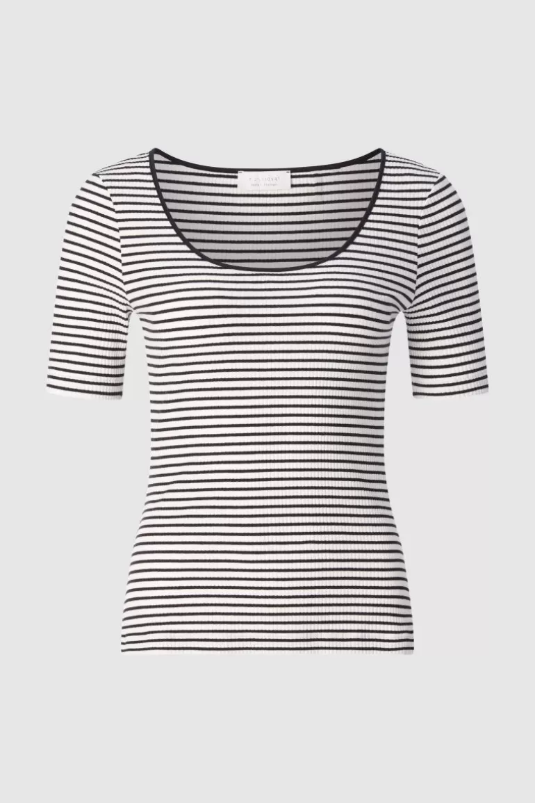 Damen Rich & Royal T-Shirts | Rib-Shirt Aus Baumwolle