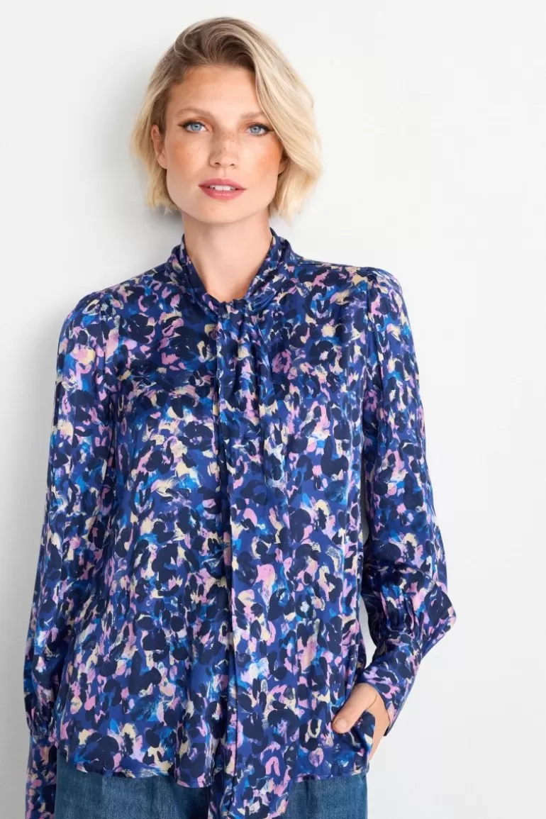 Damen Rich & Royal Casual Blusen | Schluppenbluse Mit Leo-Print