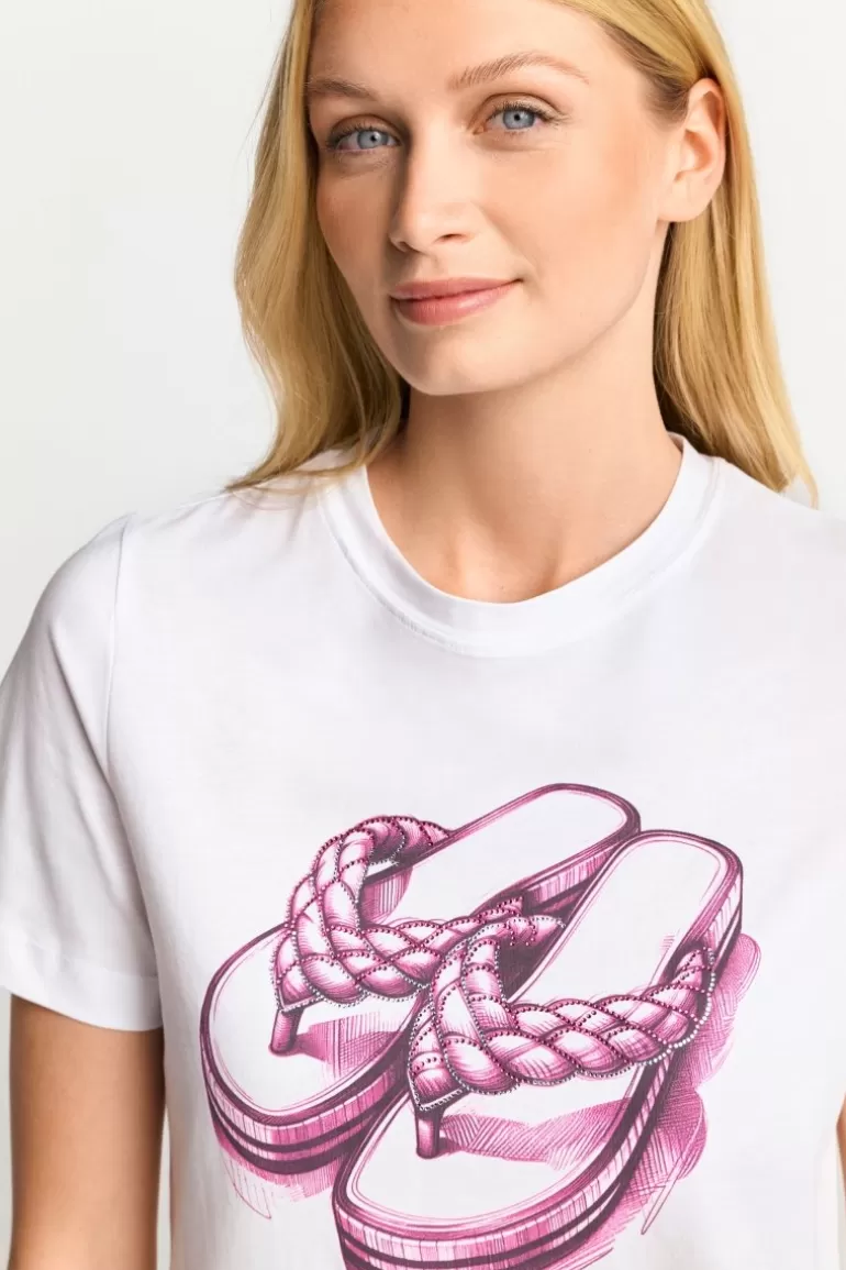 Damen Rich & Royal T-Shirts | T-Shirt Mit Strassverziertem Print