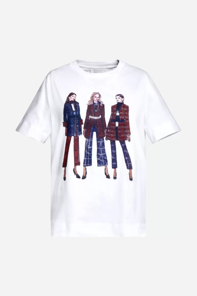 Damen Rich & Royal T-Shirts | Weißes T-Shirt Mit Crew-Neck