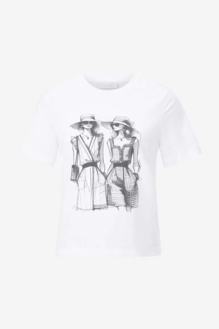 Damen Rich & Royal T-Shirts | Weißes T-Shirt Mit Statement-Print