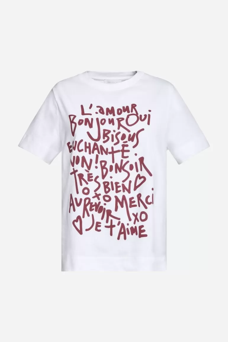 Damen Rich & Royal T-Shirts | Weißes T-Shirt Mit Statement-Print