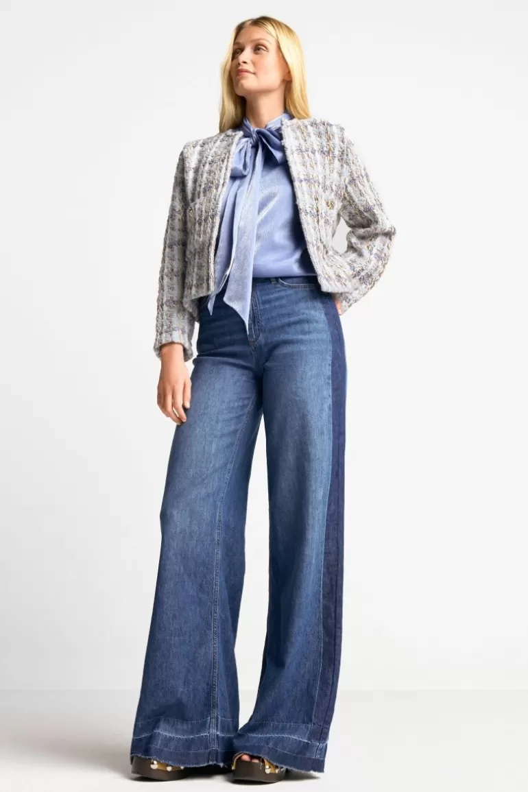 Damen Rich & Royal Wide Leg | Wide Leg Denim Mit Seitenstreifen